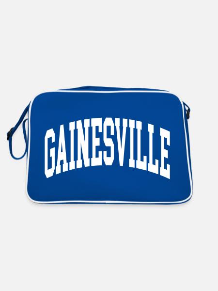 Gainesville - Retro Tasche - Blau/Weiß - Hinten