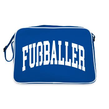 Fußballer - Retro Tasche - Blau/Weiß - Hinten