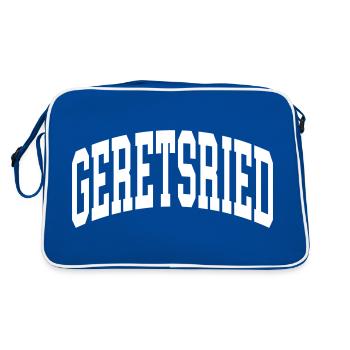 Geretsried - Retro Tasche - Blau/Weiß - Hinten