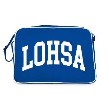 Lohsa - Retro Tasche - Blau/Weiß - Hinten