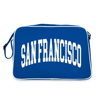 San Francisco - Retro Bag - blue/white - Back