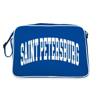 Saint Petersburg - Retro Tasche - Blau/Weiß - Hinten