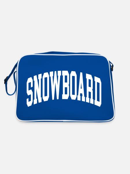 Snowboard - Retro Tasche - Blau/Weiß