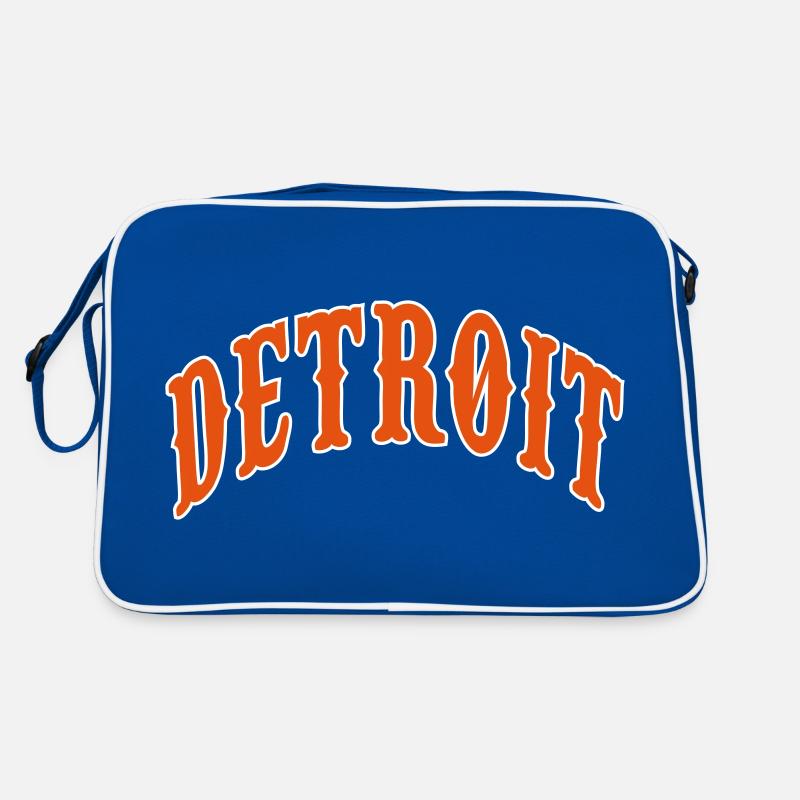 Detroit - Retro Tasche - Blau/Weiß