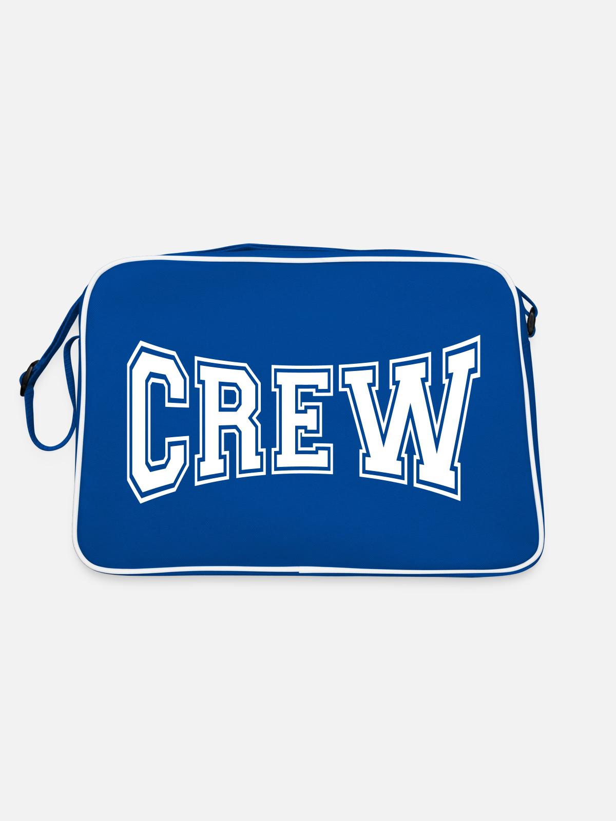 Crew - Retro Tasche - Blau/Weiß - Hinten