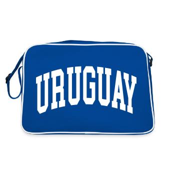 Uruguay - Retro Tasche - Blau/Weiß - Hinten