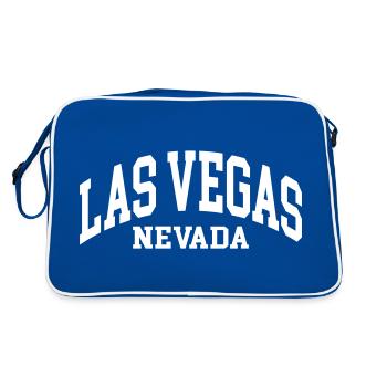 Las Vegas - Retro Tasche - Blau/Weiß - Hinten