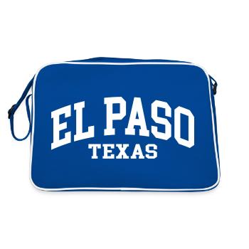 El Paso - Retro Tasche - Blau/Weiß - Hinten