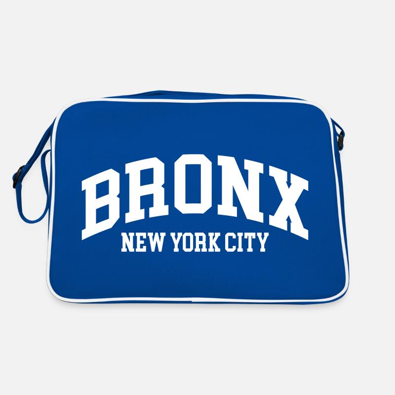 Bronx - Retro Tasche - Blau/Weiß