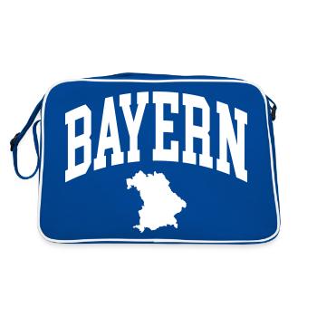 Bayern - Retro Tasche - Blau/Weiß - Hinten
