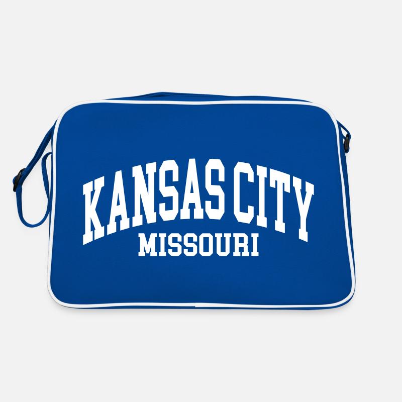 Kansas City - Retro Tasche - Blau/Weiß