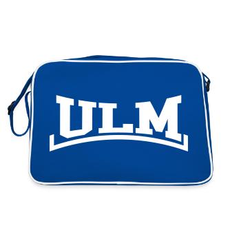 Ulm - Retro Tasche - Blau/Weiß - Hinten