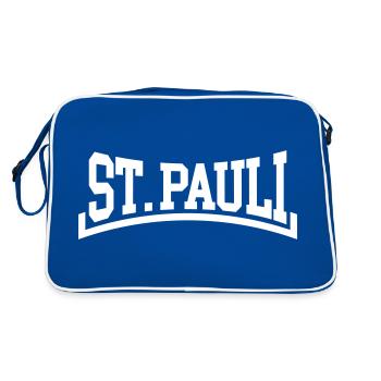 St. Pauli - Retro Tasche - Blau/Weiß - Hinten