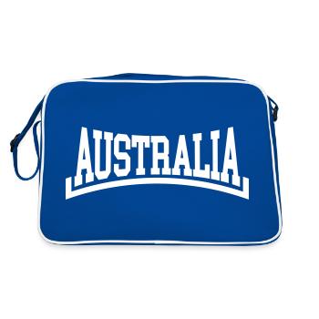 Australien - Retro Tasche - Blau/Weiß - Hinten