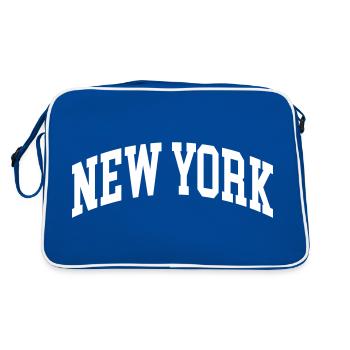 New York - Sac Retro - bleu/blanc - Dos