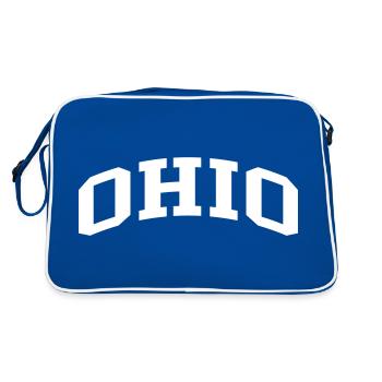 Ohio - Retro Tasche - Blau/Weiß - Hinten
