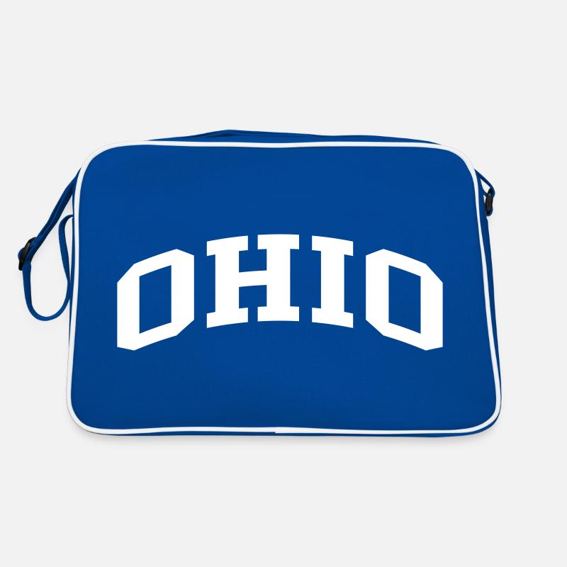 Ohio - Retro Tasche - Blau/Weiß