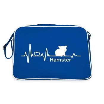 Hamster Heartbeat Pet Rongeur Pulse - Sac Retro - bleu/blanc - Dos