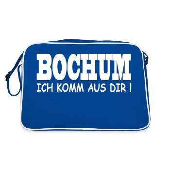 Bochum - Ich komm aus dir! - Retro Tasche - Blau/Weiß - Hinten