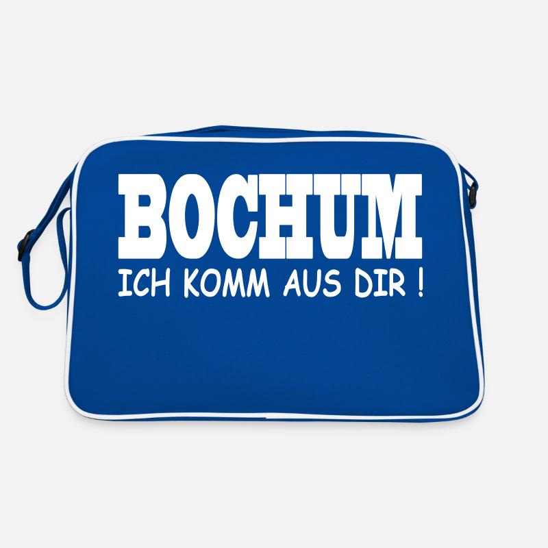 Bochum - Ich komm aus dir! - Retro Tasche - Blau/Weiß