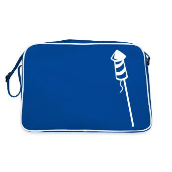 Fireworks firework rocket Feux d'artifice - Retro Bag - blue/white - Back