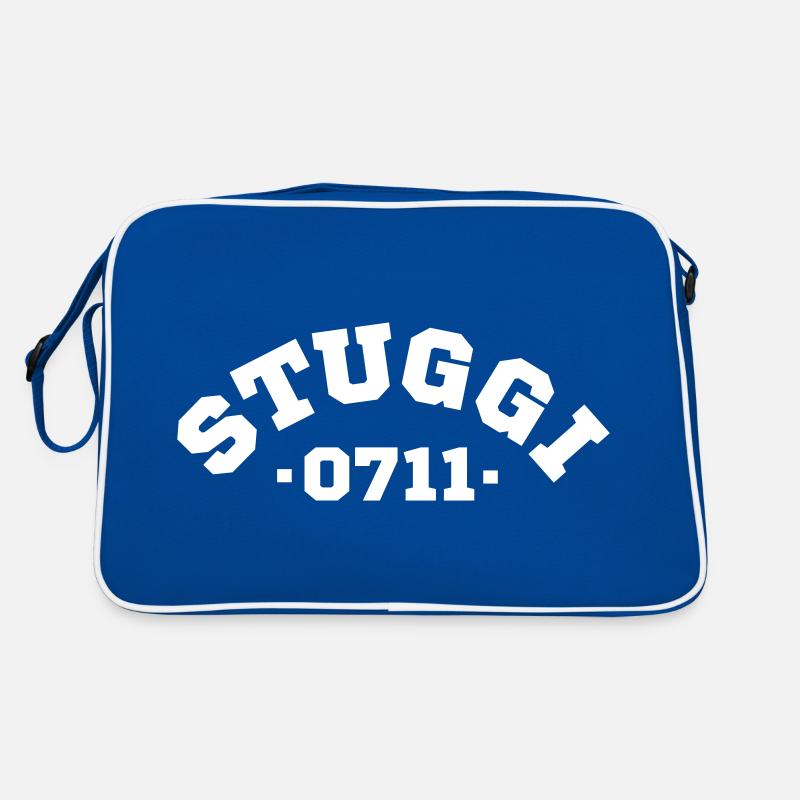 Stuggi 0711 Stuttgart - Sac Retro - bleu/blanc