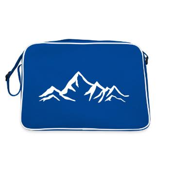 Montagne, montagne, glacier - Sac Retro - bleu/blanc - Dos
