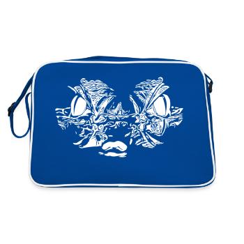 Alligator Lézards Crocodile Reptiles Tête - Sac Retro - bleu/blanc - Dos