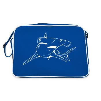 Requin-marteau dangereusement élégant - Sac Retro - bleu/blanc - Dos