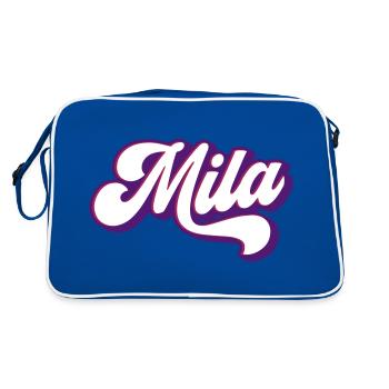 Mila | Colors changeable - Retro Bag - blue/white - Back