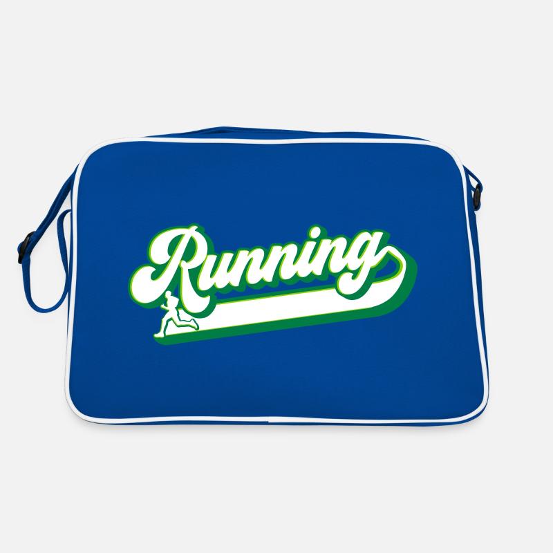 Coureur de course à pied | Couleurs changeantes - Sac Retro - bleu/blanc