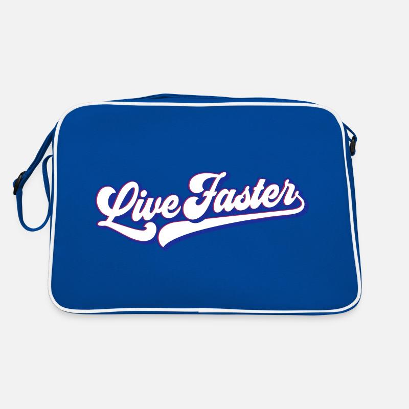 Live Faster | Colors changeable Retro Bag