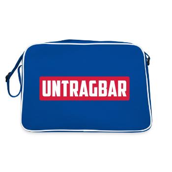 Untragbar | Farben änderbar - Retro Tasche - Blau/Weiß - Hinten