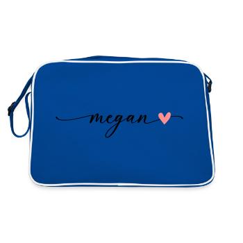 Police de calligraphie Megan Name - Sac Retro - bleu/blanc - Dos