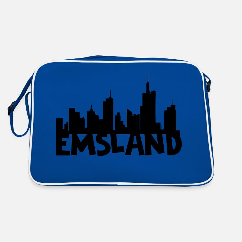 Emsland - Retro Tasche - Blau/Weiß