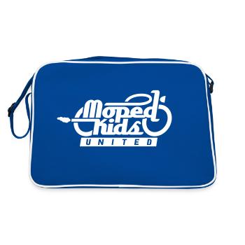 Moped Kids United - Retro Tasche - Blau/Weiß - Hinten