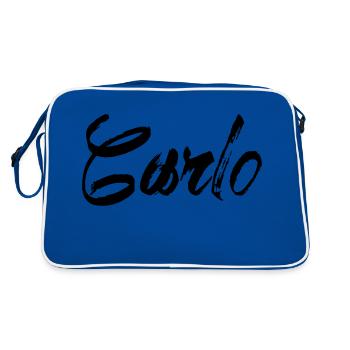 Carlo - Retro Bag - blue/white - Back