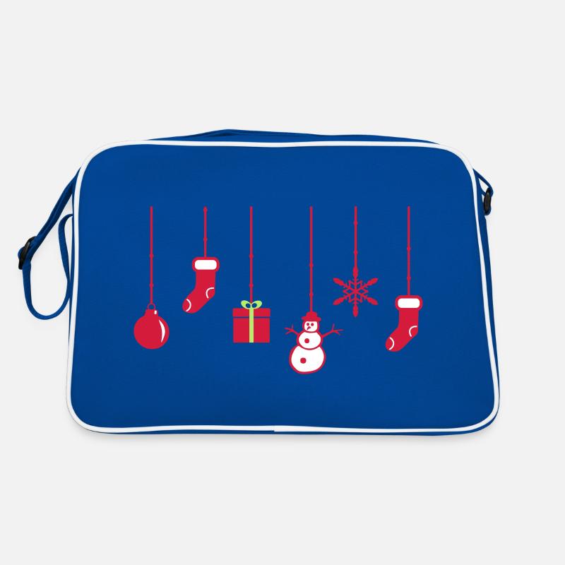 Christmas, Christmas decorations - Retro Bag - blue/white