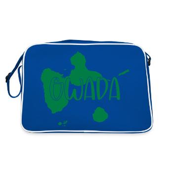 Guadeloupe - Gwada - Sac Retro - bleu/blanc - Dos