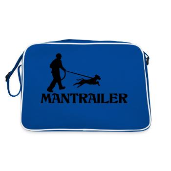 Chiens Mantrailer passe Mantrailing - Sac Retro - bleu/blanc - Dos