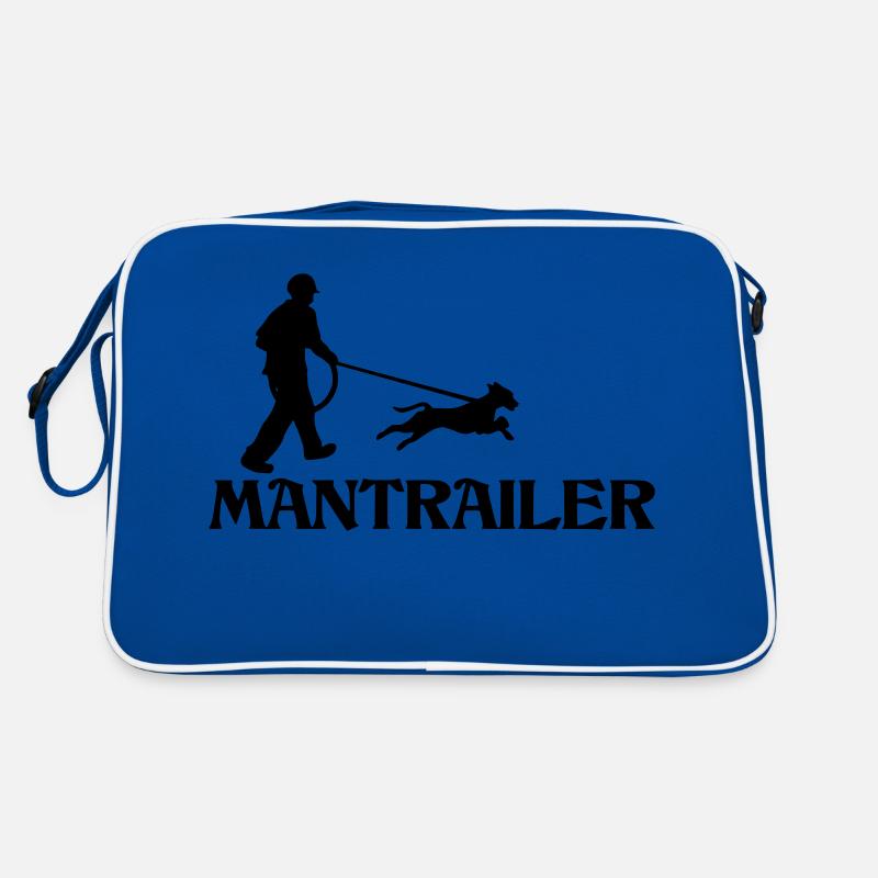 mantrailer hobby mantrailing hunde - Retro Tasche - Blau/Weiß