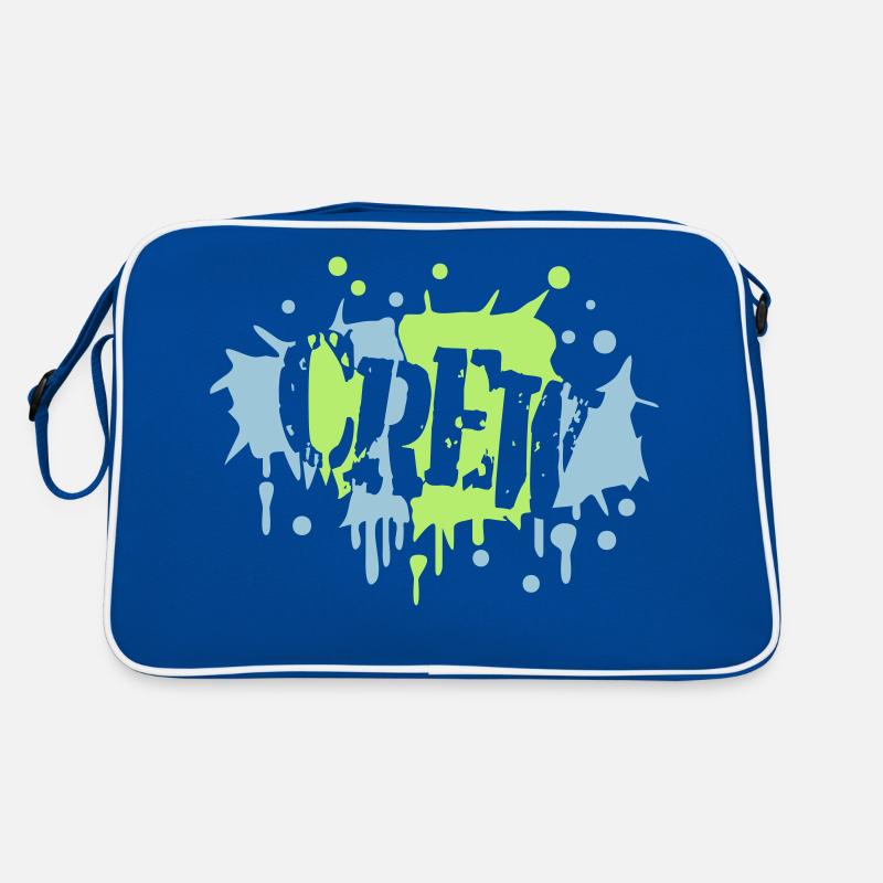 Crew Graffiti Spray Stamp Drops Splashes of Paint Retro Bag