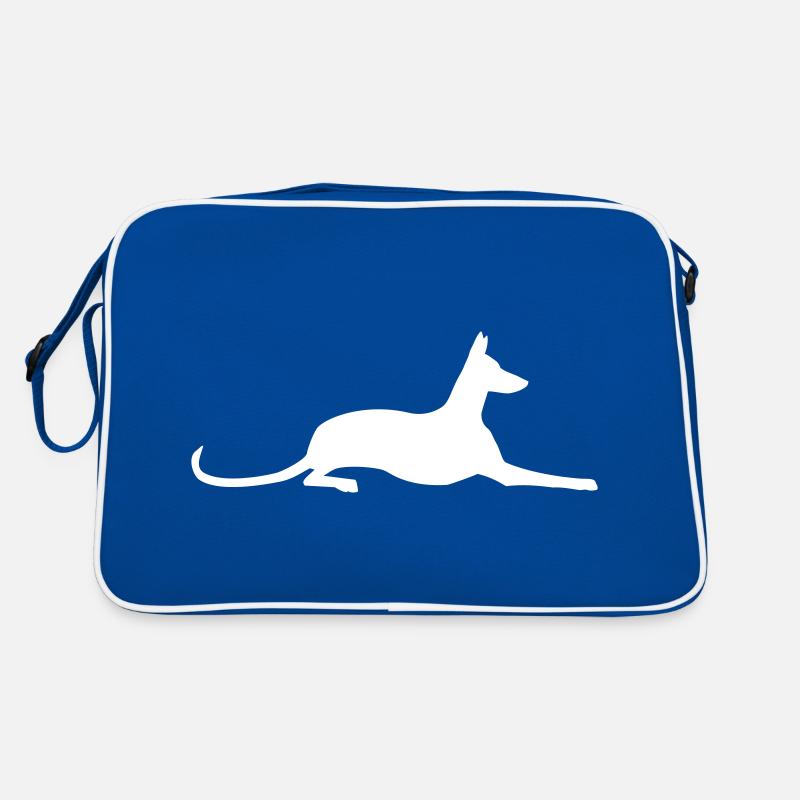 Podenco - Retro Tasche - Blau/Weiß