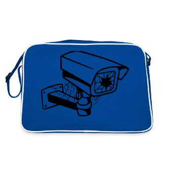 Caméra - Sac Retro - bleu/blanc - Dos