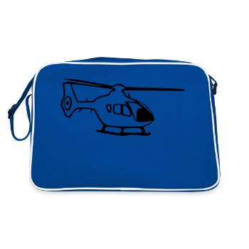 Heli EC135 - Retro Tasche - Blau/Weiß - Hinten