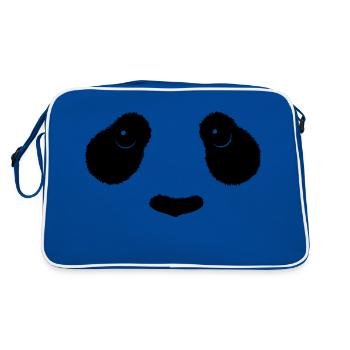 KEIKO Panda BW black and white baby colorful bear Aisa - Retro Bag - blue/white - Back