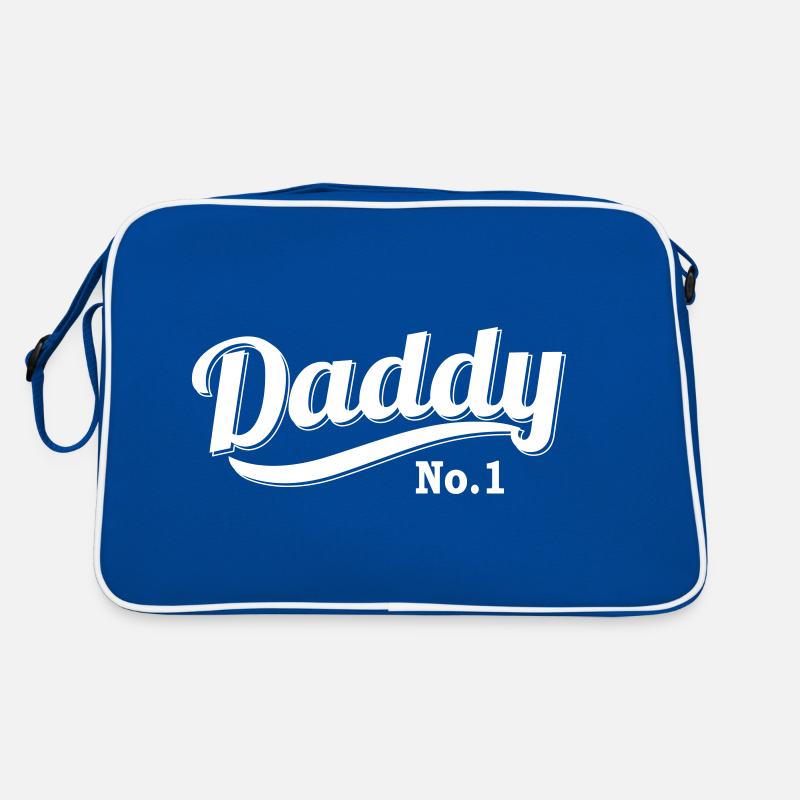 Bester Vater Papa Geschenkidee Daddy Nummer No 1 Retro Tasche