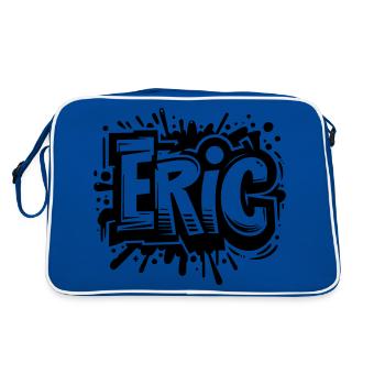 Eric Nom Prénom Graffiti - Sac Retro - bleu/blanc - Dos
