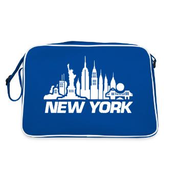 horizon de new york - Sac Retro - bleu/blanc - Dos