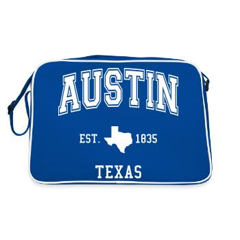 Austin - Sac Retro - bleu/blanc - Dos